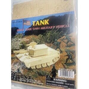 TANK Woodcraft Construction Kit 3-D Puzzle Sealed